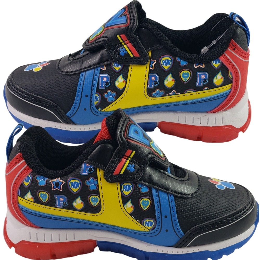 Paw Patrol Toddler Boys Light up‎ Sneakers Size 8 Blue Slip on Lightweight Shoes - Picture 2 of 12